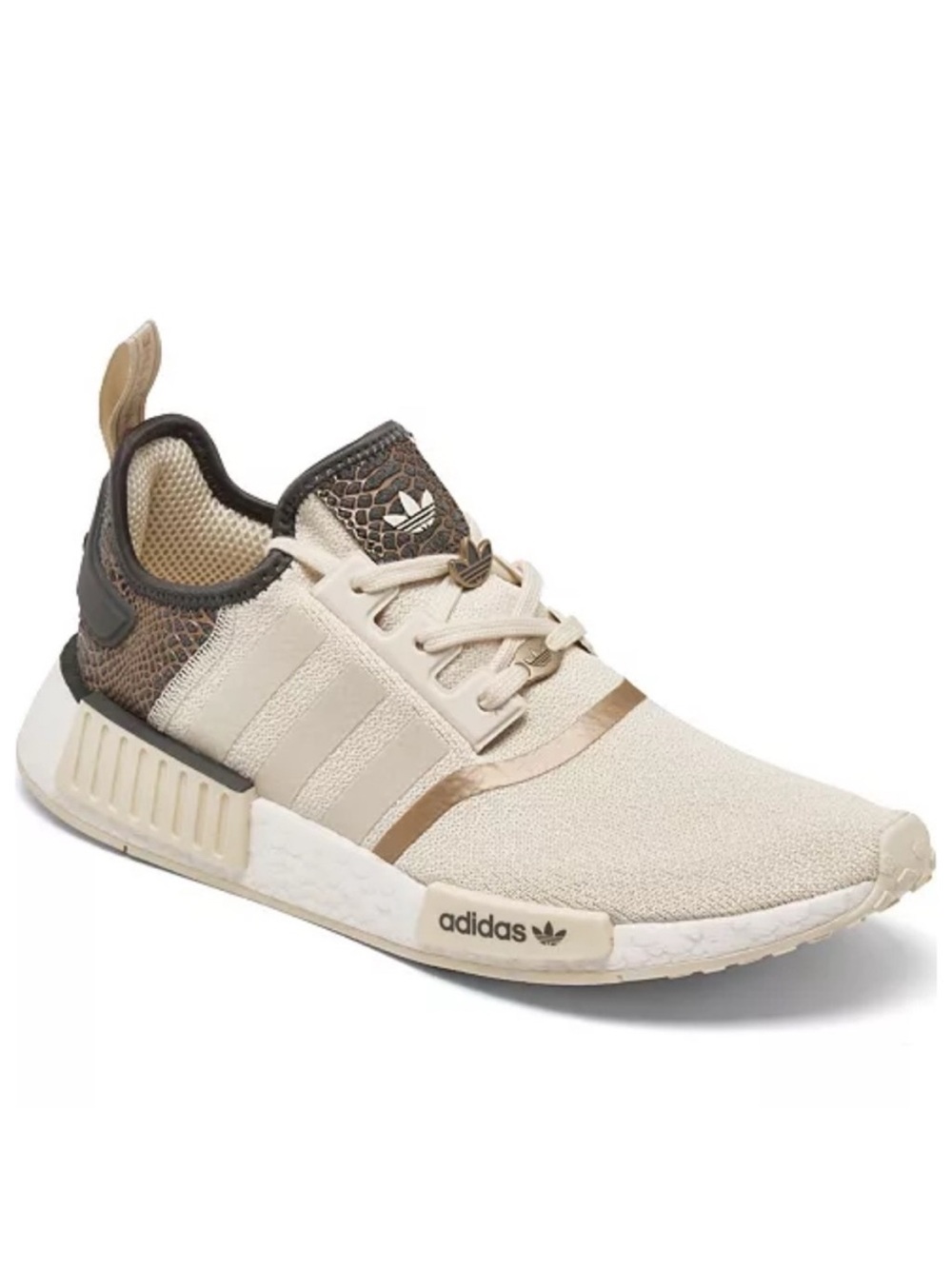 Adidas Cream and Brown NMD Sneakers